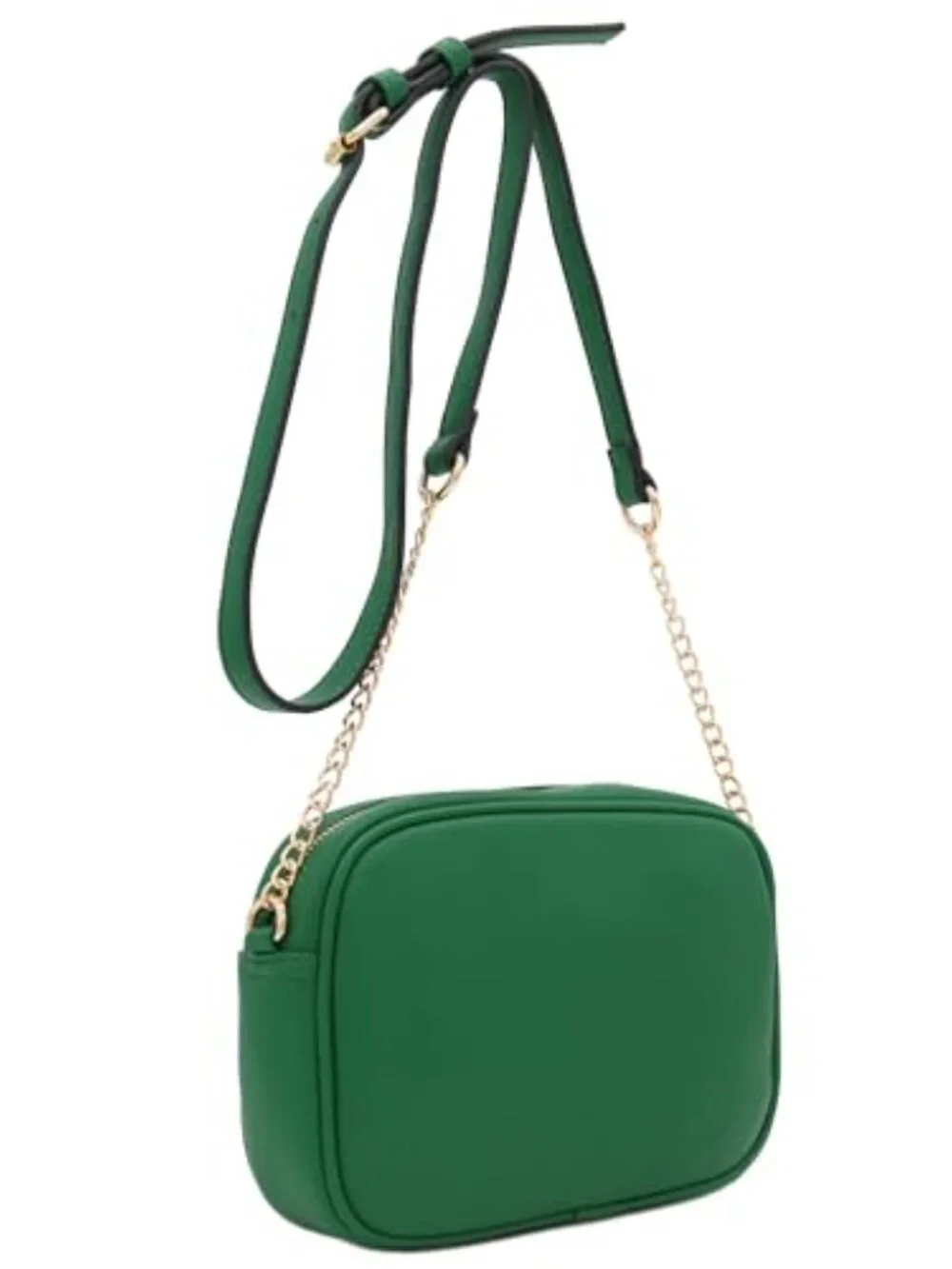 Quilted Crossbody Camera Bag with Chain Strap and Tassel